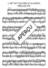 L'art de toucher le clavecin - Prélude N°6 -